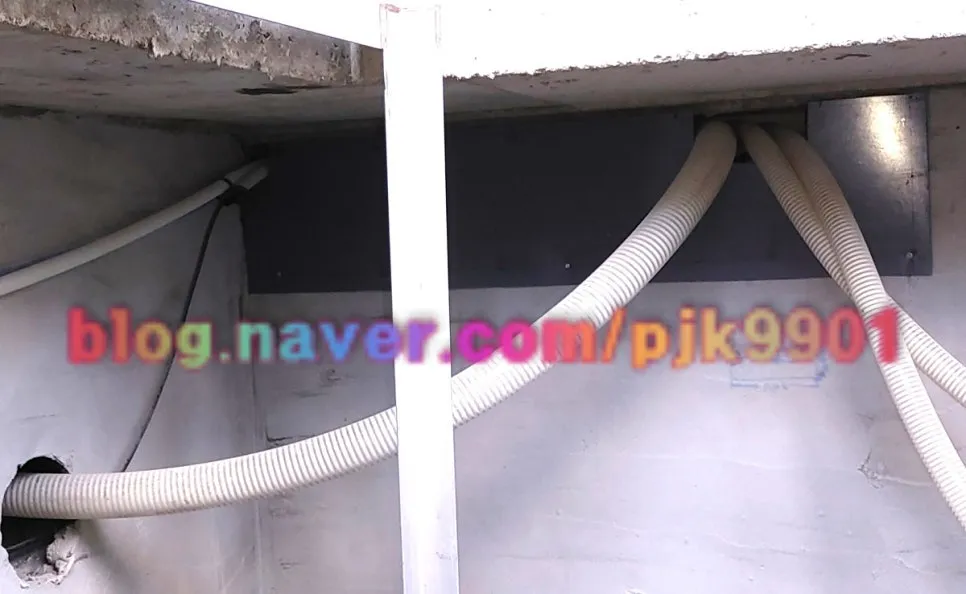 막조 방류조 고압호스 연결