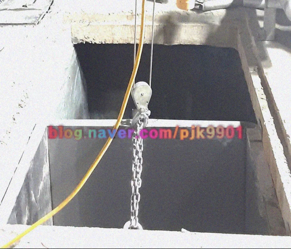 세정탱크 설치 중