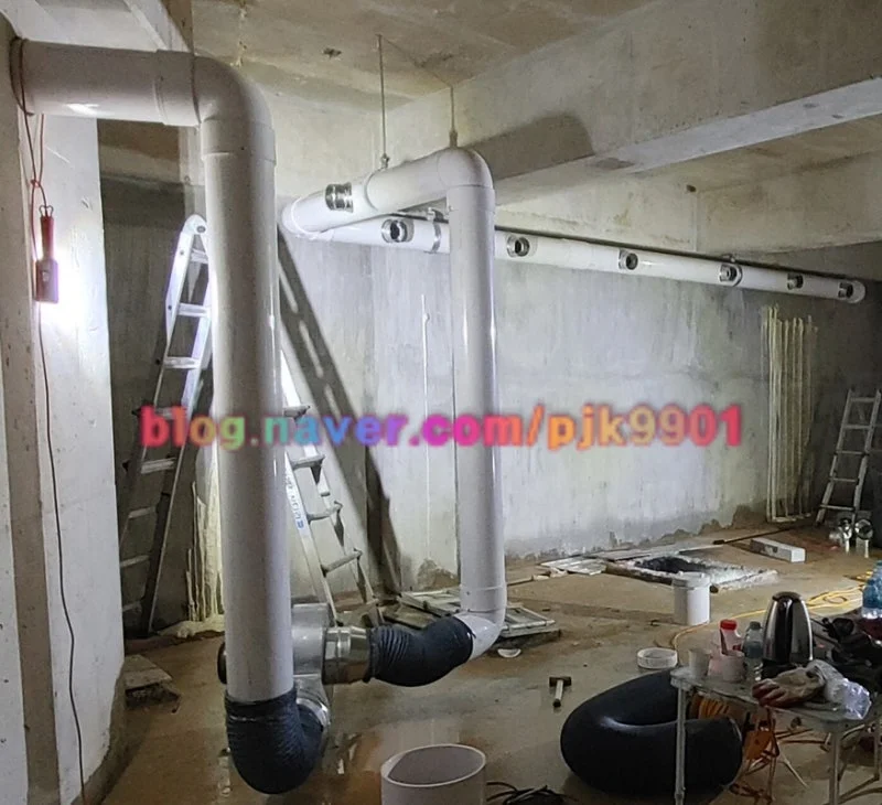 내부 배관 라인 설치