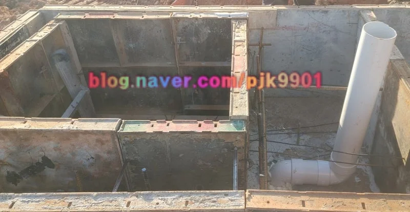 처리조 구조체 상부 전경